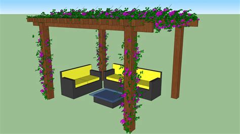 Pergola Z Pnączem 3d Warehouse