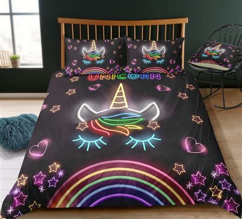 Glowing Unicorn Lash Bedding Set Unilovers