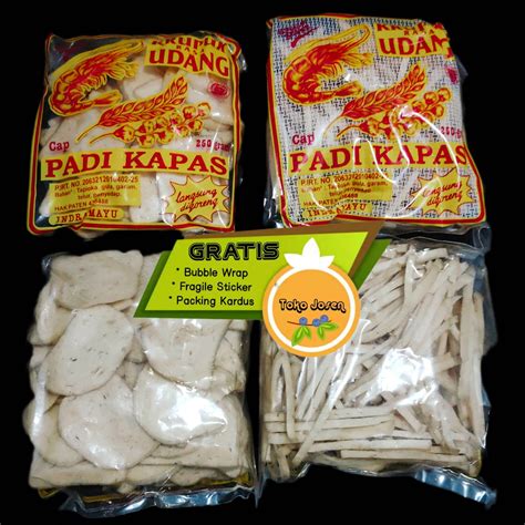 Kerupuk Udang Padi Kapas Gram Asli Indramayu Cirebon Krupuk No