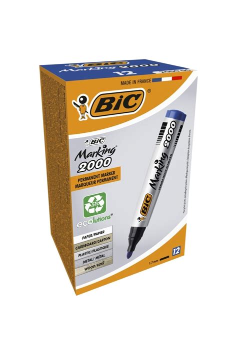 Bic Marker 2000 Yuvarlak Uçlu Permanent Markör Mavi 12 li Kutu Fiyatı