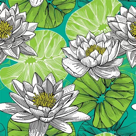 Colorful Fabrics Digitally Printed By Spoonflower Lily Pond