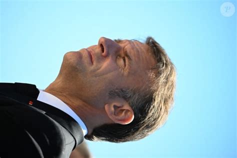 Photo Emmanuel Macron Lors De La C R Monie Sur L Esplanade Du