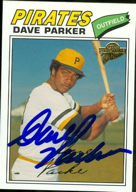 Autographed Dave Parker Cards Authentic Mlb Signed Dave Parker