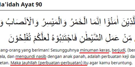 Detail Surat Al Maidah Ayat 90 Dan Artinya Koleksi Nomer 3