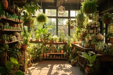 Premium Photo A Beautiful Plant Nursery Display