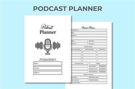 Podcast Topic Planner KDP Interior Podcast Topics Podcasts Kdp