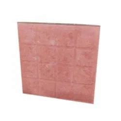 Red Ceramic Chequered Tiles Size 0 4x0 4 Feet 100x100 Mm Thickness