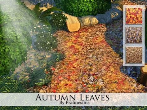 3 Peintures De Terrain Feuilles Dautomne Sims 4 Sims Sims 4 Mods