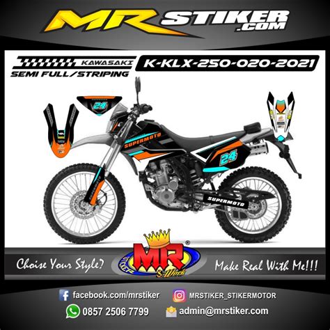 Stiker Motor Decal KLX 140 Stabilo Gradation Stiker Motor Premium