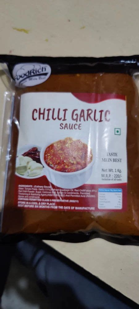 Kg Foodrich Chilli Garlic Sauce Packaging Type Packet At Rs