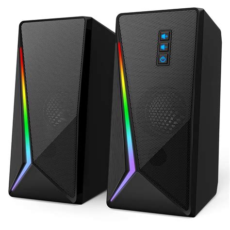 Buy TOIUBEOZ RGB Computer Speakers 2 0 Channels USB Powered 3 5mm PC