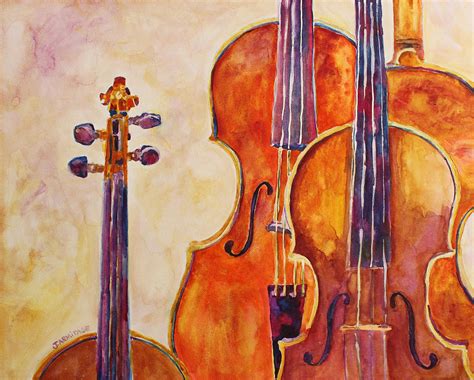 Four Violins Painting By Jenny Armitage Fine Art America