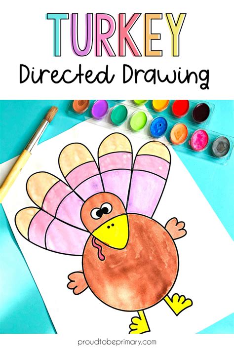 Turkey drawing step by step for primary classroom students – Artofit
