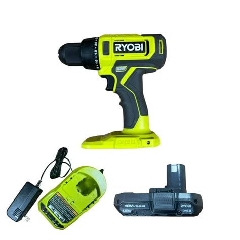 Ryobi Pcl206k1 One 18 Volt Cordless 1 2 In Drill Driver Kit With 1