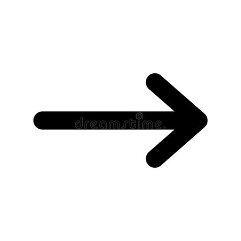 Right Arrow Vector Icon Black Arrow Symbol Stock Vector