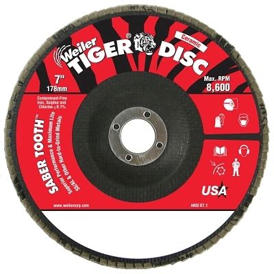 Weiler Saber Toothceramic Flap Discs Pressure Solutions