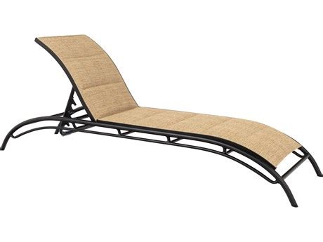 Woodard Metropolis Padded Sling Aluminum Stackable Adjustable Chaise