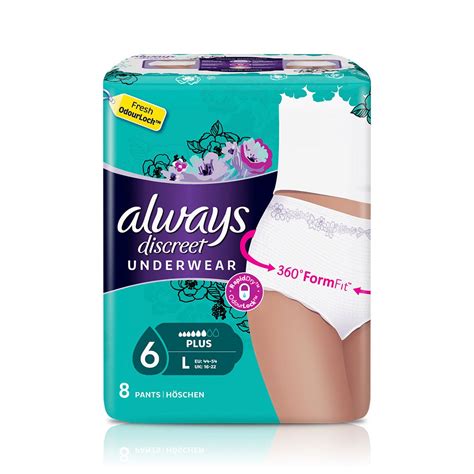 Always Discreet Pants Plus Large 8 Pack Age Co Incontinence