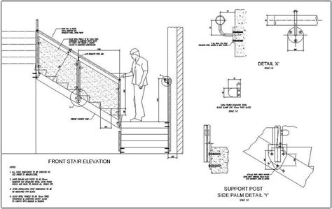 Steel Staircase Details Dwg Free Download