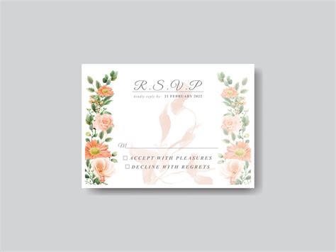 Romantic Floral Wedding Invitation Card 2725704 Vector Art at Vecteezy