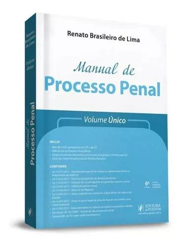 Manual De Processo Penal Juspodivm Ed De Renato Brasileiro De