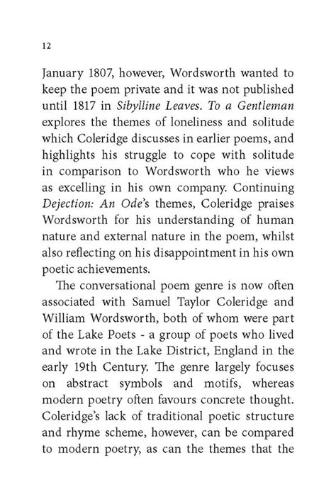 Coleridges Conversation Poems By Samuel Taylor Coleridge