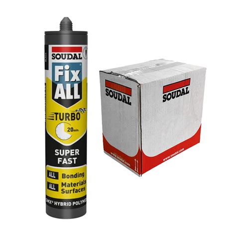 Soudal Fix All Turbo Black Ml Box Of Eroofing