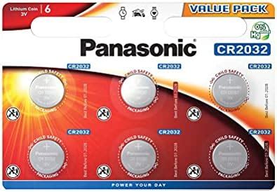 Corp Panasonic CR2032 Lithium Knopfzelle 3 V 225 mAh 6 Stück