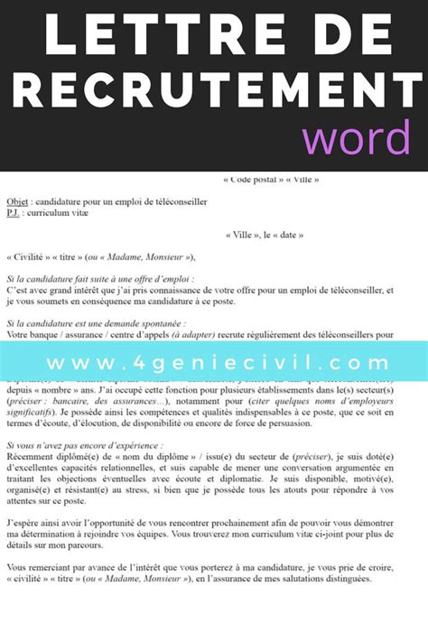 Demande De Recrutement Word