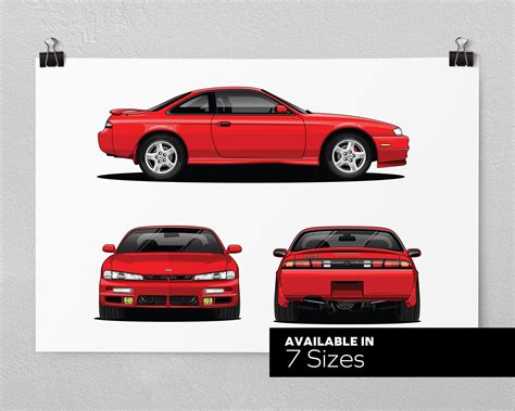 Nissan 240SX S14 Kouki Facelift 2nd Generation Red Side Front - Etsy