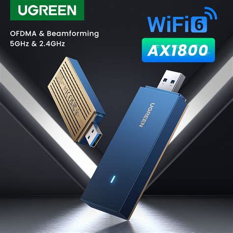 Ugreen Ax1800 Usb Wifi 6 Adapter For Pc Laptop 1800mbps 5g 24g Dual Band Wifi Dongle High Speed