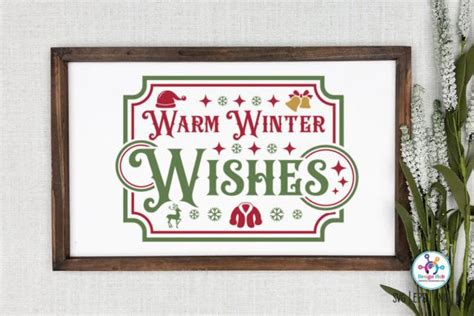 Warm Winter Wishes Sign SVG Graphic By DesignHub103 Creative Fabrica