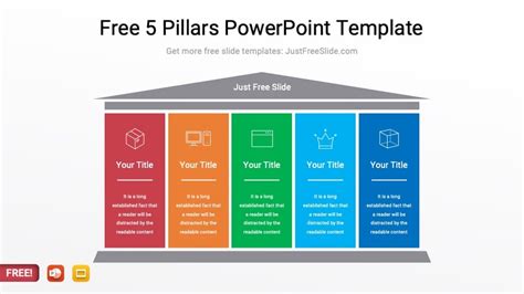 Free 6 Pillar PowerPoint Template (4 Slides) | Just Free Slide