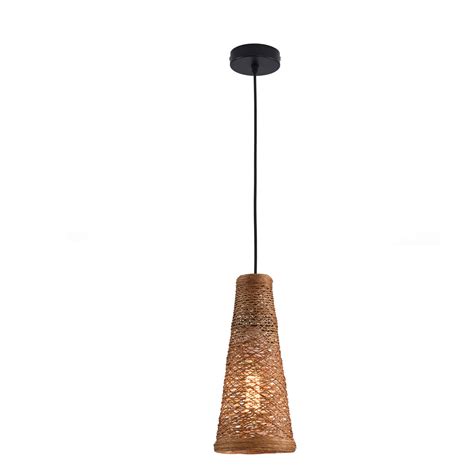 Pcs Bamboo Wicker Rattan Shade Pendant Light Fixture Art Hanging