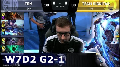 TSM Vs Dignitas Game 1 S7 NA LCS Summer 2017 Week 7 Day 2 TSM Vs