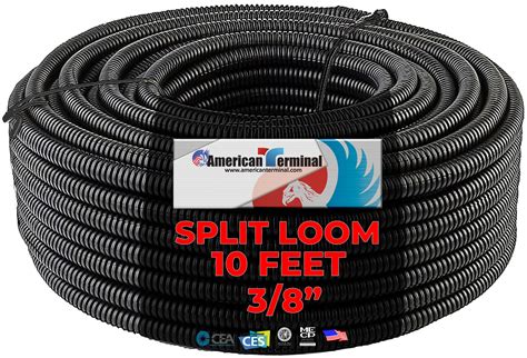 American Terminal Ft Split Wire Loom Conduit Polyethylene