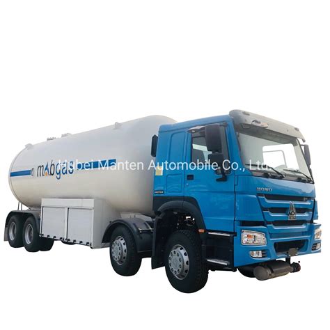 Sinotruk Howo 18 Mt 36000 Liters Lpg Gas Refilling Bobtail Tanker Truck For Cylinder Filling