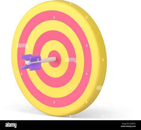 D Rendering Arrow Bullseye Stock Vector Images Alamy