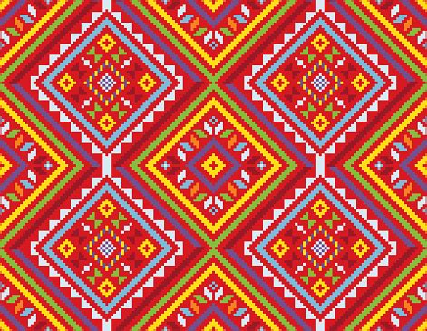 Seamless Filipino Ethnic Pattern Yakan 1 Stock Illustration - Download Image Now - Philippines ...