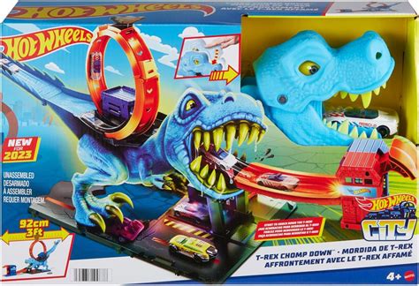 Hot Wheels City T Rex Chomp Down Loop Med En Legebil Hkx
