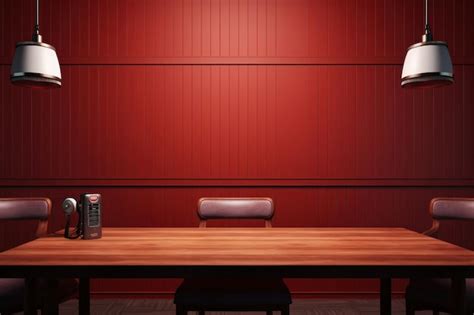 Premium Ai Image Empty Podcast Room Background