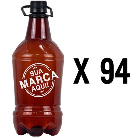 GARRAFA GROWLER 1 L PET 48G P CERVEJA COR AMBAR C TAMPA E ALÇA