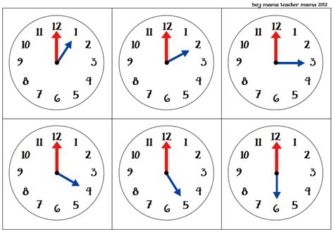 Teacher Mama: O’Clock Cards- Games for Teaching Time to the Hour - Boy ...