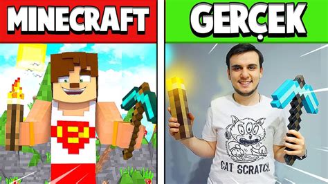 MİNECRAFT VS GERÇEK HAYAT MİNECRAFT TAKİ EŞYALARIN GERÇEK HAYATTAKİ