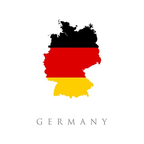 Germany Flag Map - Vector Design