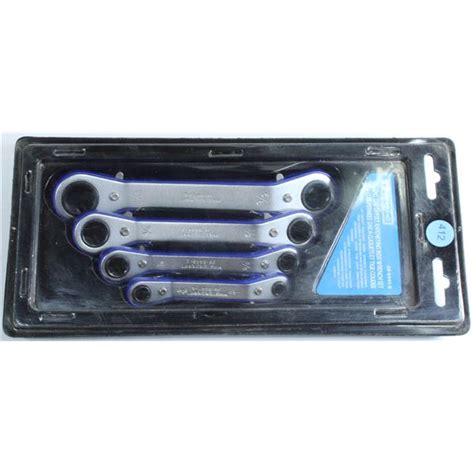 New Mastercraft 4pcs Sae Offset Ratcheting Box Wrench Set