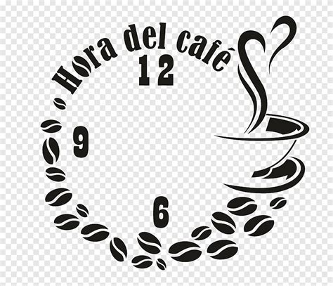 Coffee Cafe Wall Decal Clock Cappuccino Coffee Kitchen White Png