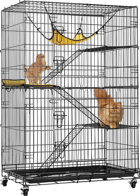 Amazon PawGiant 4 Tier Cat Cage 51 Inch Cat Crate Kennel Enclosure