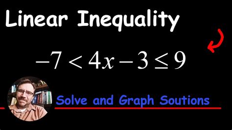 Solve A Compound Linear Inequality With Solutions Graphed And Interval Notation Youtube