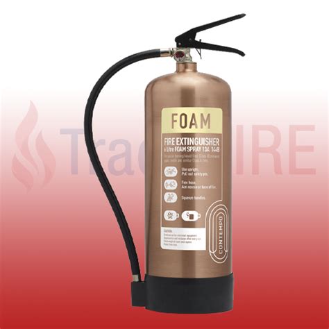 Contempo Brushed Antique Copper 6Ltr AFFF Foam Fire Extinguisher FSEX6AC